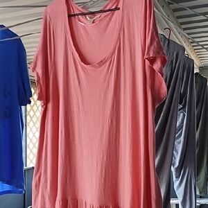 100% cotton Women's salmon/Pink Dress with pockets